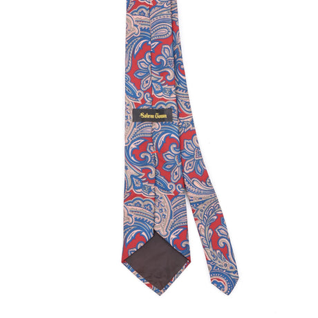 Back Back Detail of Vintage 1990's Paisley Patterned Tie