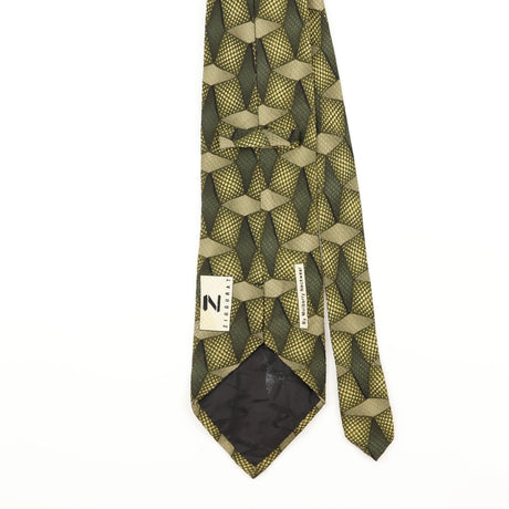 Back Detail of Vintage Mulberry Geometric Patterned Tie