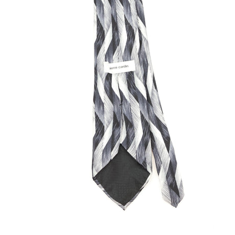 Back Back Detail of Vintage 1990's Pierre Cardin Geometric Patterned Tie
