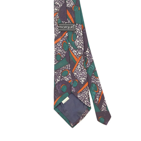 Back Back Detail of Vintage 1980's Abstract Patterned Tie