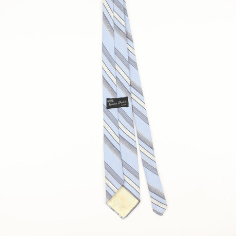 Back of Vintage 1960's Repp Striped Patterned Tie