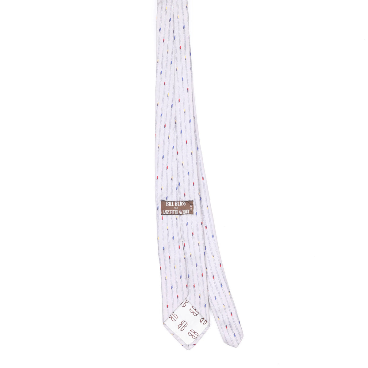 Back Back of Vintage 1990's Saks Fifth Avenue Geometric Patterned Tie