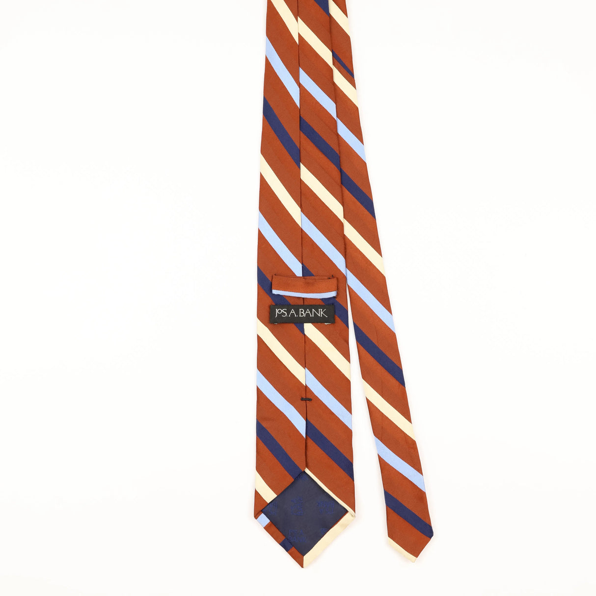 Back of Vintage Jos. A. Bank Striped Patterned Tie