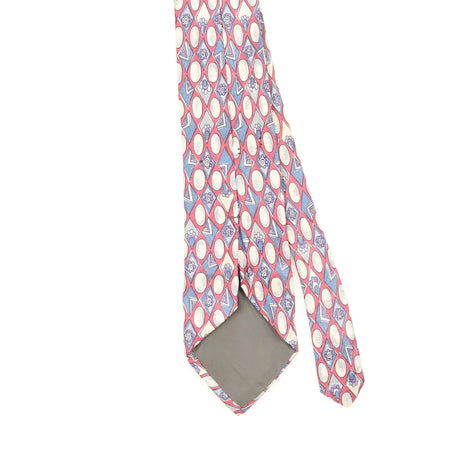 Back Detail of Vintage 1990's Geometric Patterned Tie