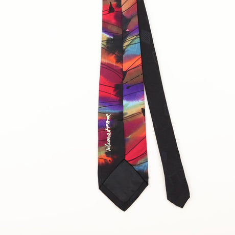 Back Detail of Vintage 1980's Abstract Patterned Tie