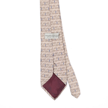Back Back Detail of Vintage 1990's Zilli Geometric Patterned Tie