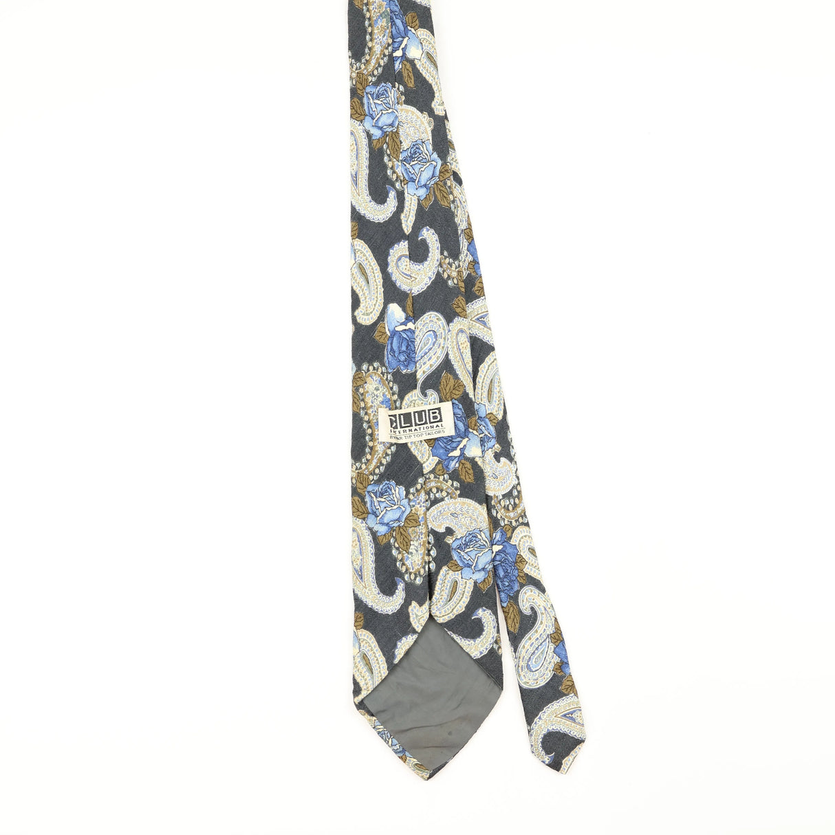Back of Vintage 1990's Paisley Patterned Tie
