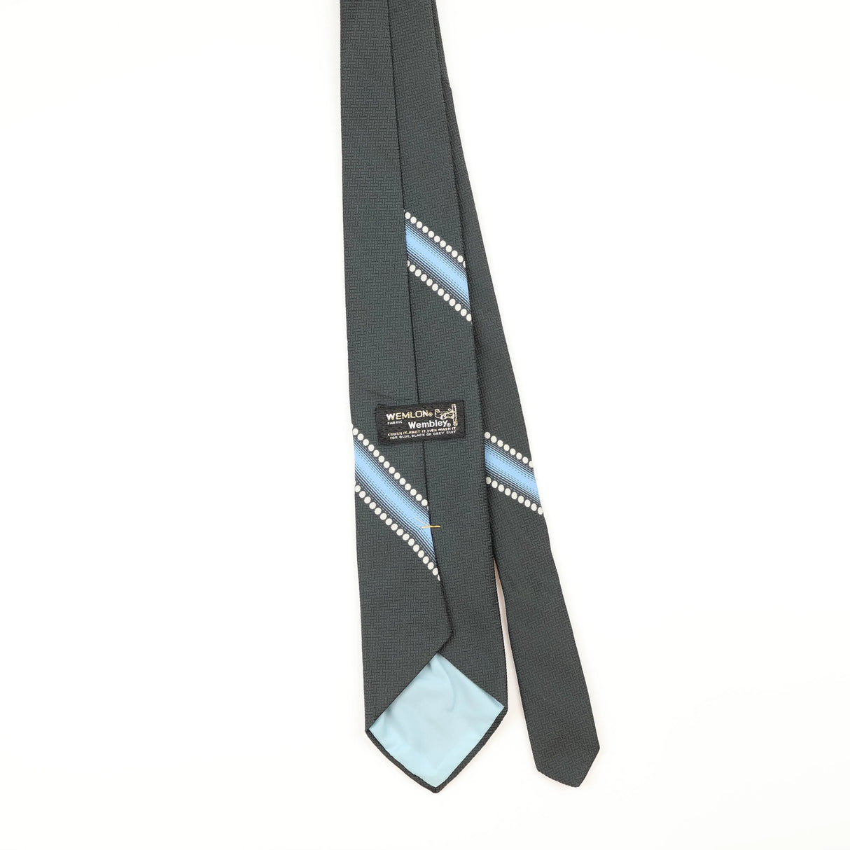 Back of Vintage 1980's Wembley Striped Patterned Tie