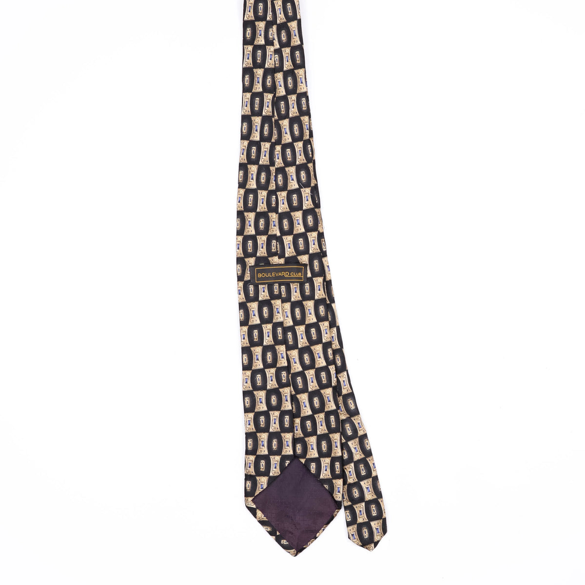 Back Back of Vintage 1990's Geometric Patterned Tie