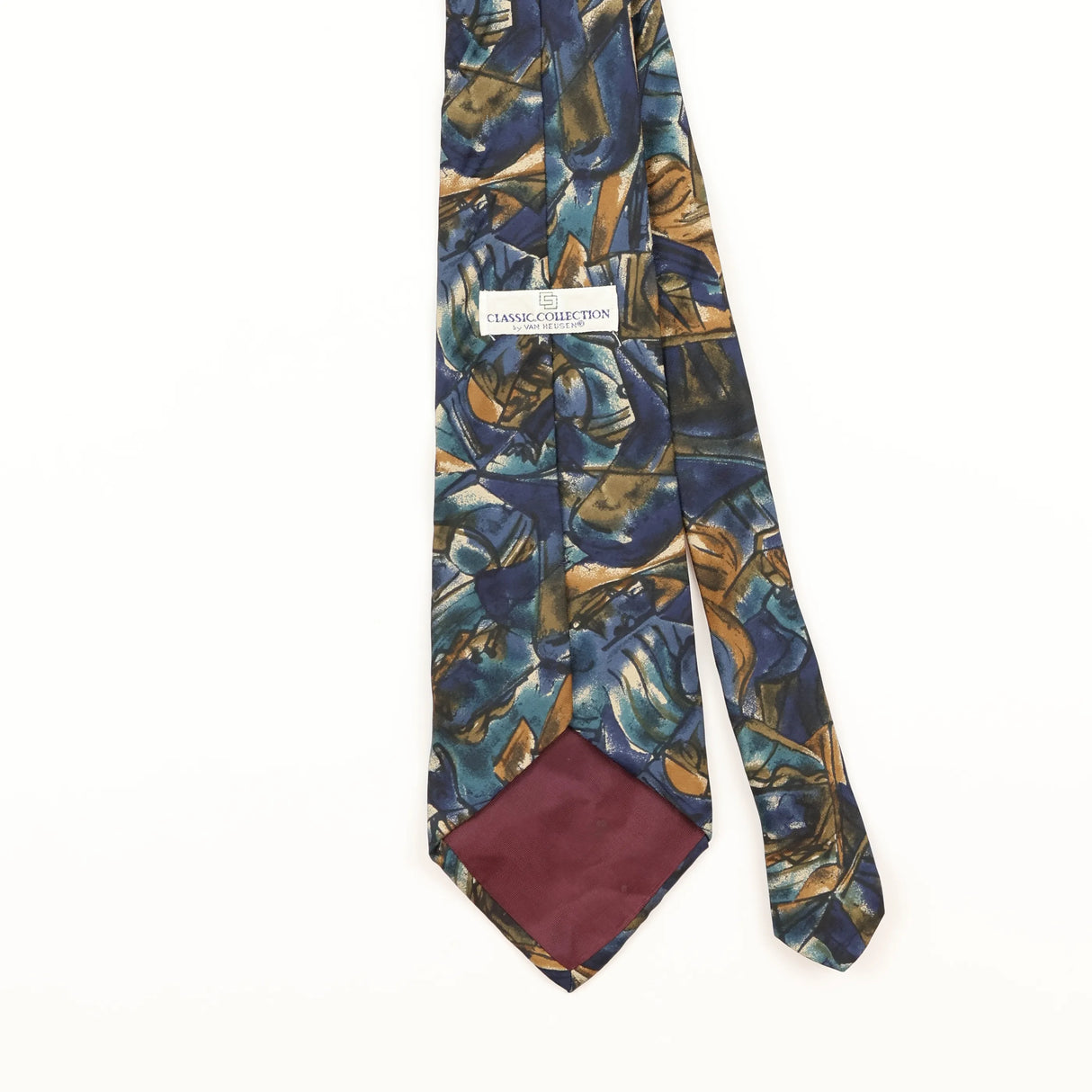 Back Detail of Vintage 1990's Van Heusen Abstract Patterned Tie