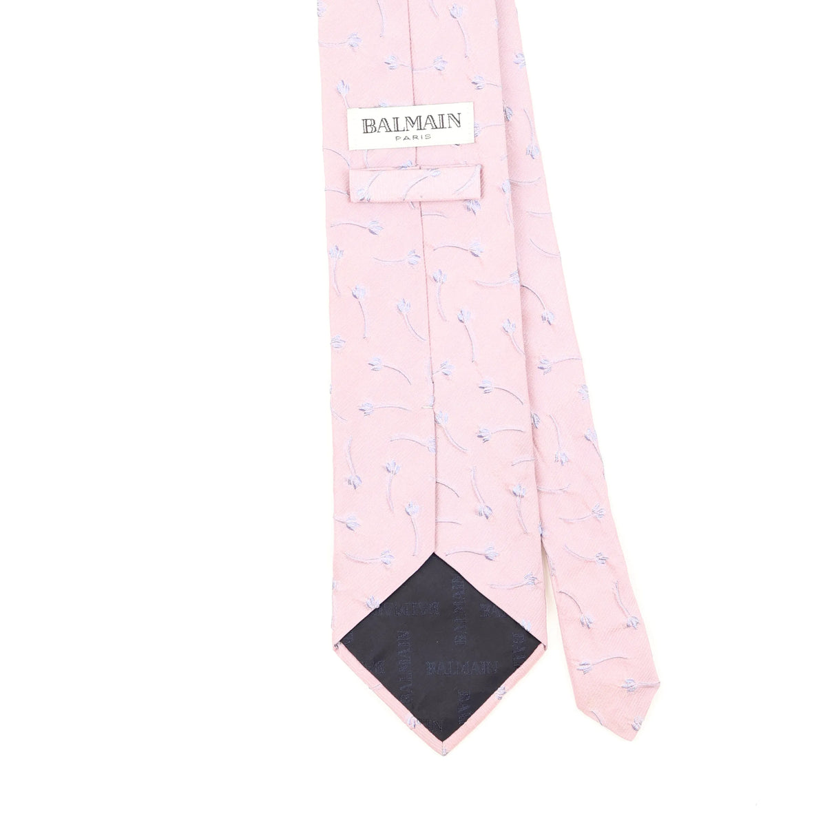 Back Back Detail of Vintage 1990's Pierre Balmain Floral Patterned Tie
