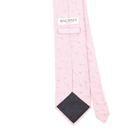 Back Back Detail of Vintage 1990's Pierre Balmain Floral Patterned Tie