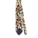 Back of Vintage 1990's Max Raab Wolf Animal Print Patterned Tie