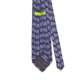 Back Detail of Vintage 1980's Jerry Garcia Banyan Trees Geometric Patterned Tie