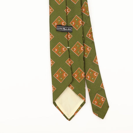 Back Detail of Vintage 1980's Sears Geometric Patterned Tie