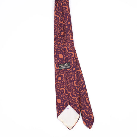 Back Back of Vintage 1980's Wembley Paisley Patterned Tie