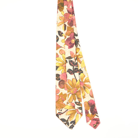 Back of Vintage 1980's Floral Patterned Tie