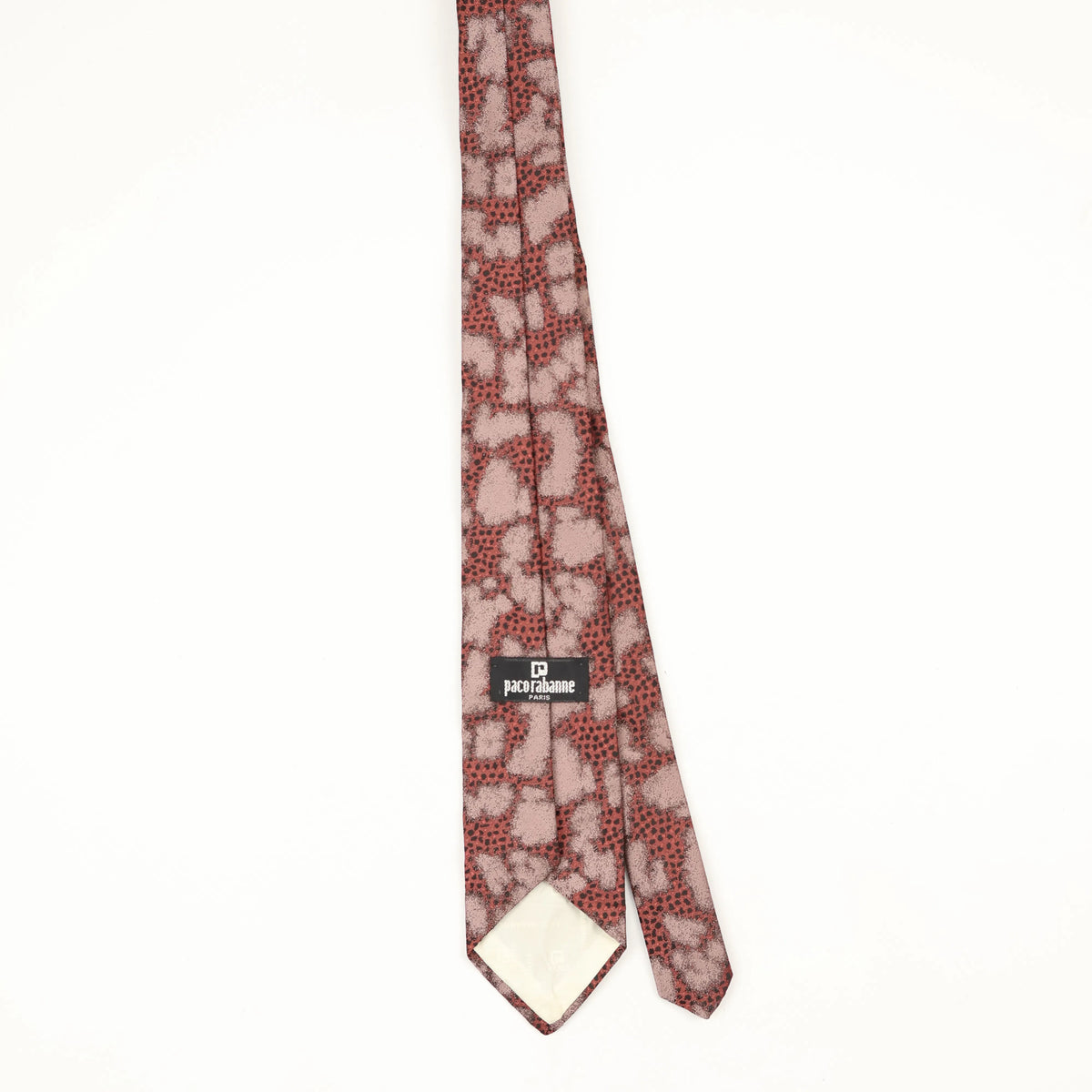 Back Back of Vintage 1990's Paco Rabanne Abstract Patterned Tie