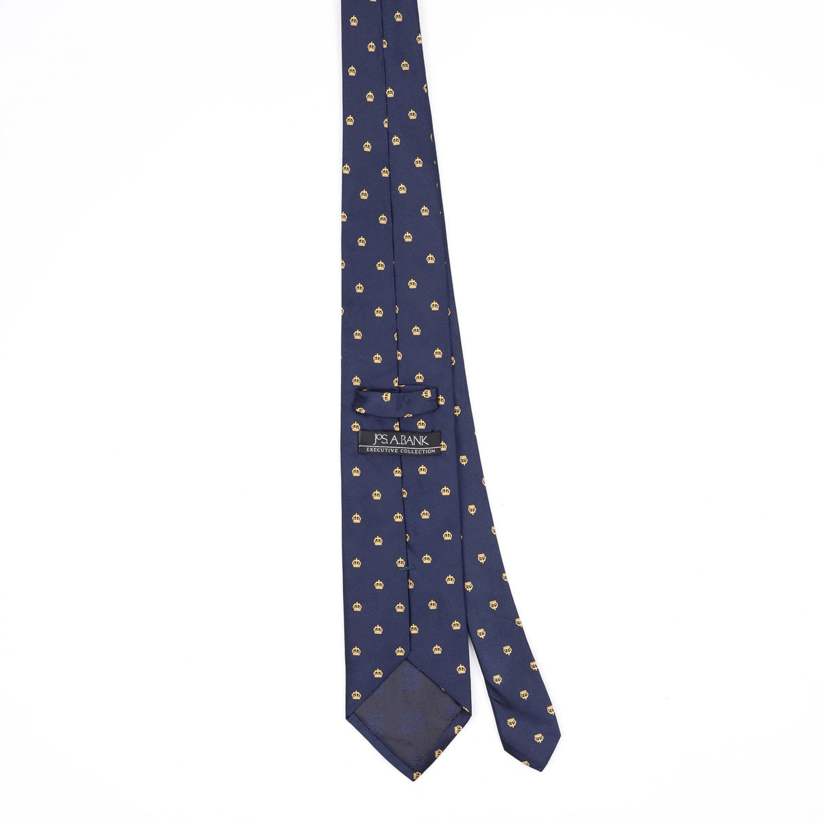 Back Back of Vintage Jos. A. Bank Crown Geometric Patterned Tie