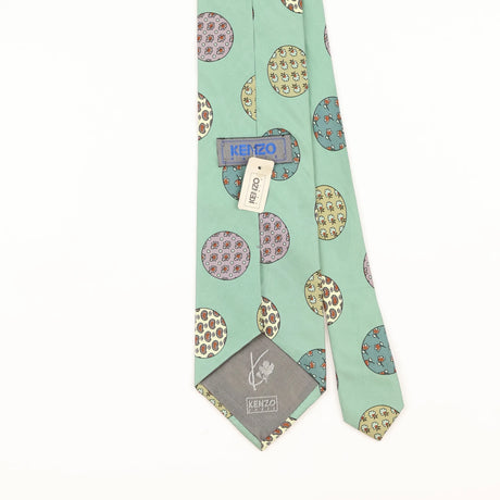 Back Detail of Vintage 1990's Kenzo BNWT Geometric Patterned Tie