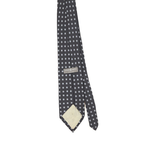 Back Back of Vintage 1990's Robert Talbott Flowers Geometric Patterned Tie