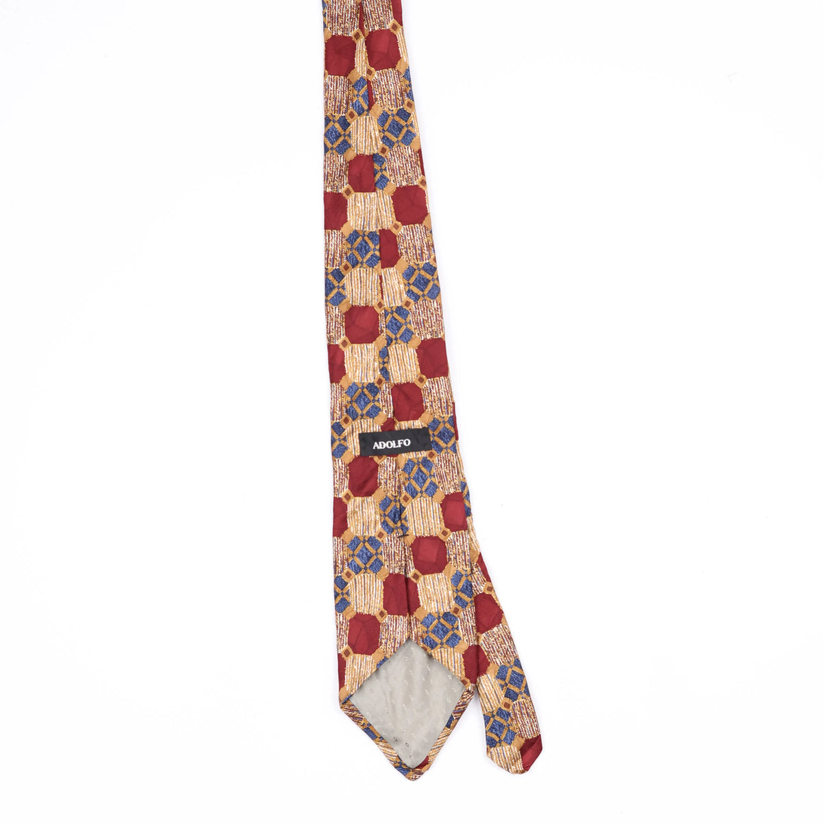 Back Back of Vintage 1990's Geometric Patterned Tie