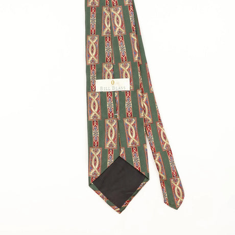 Back Detail of Vintage 1990's Bill Blass Geometric Patterned Tie