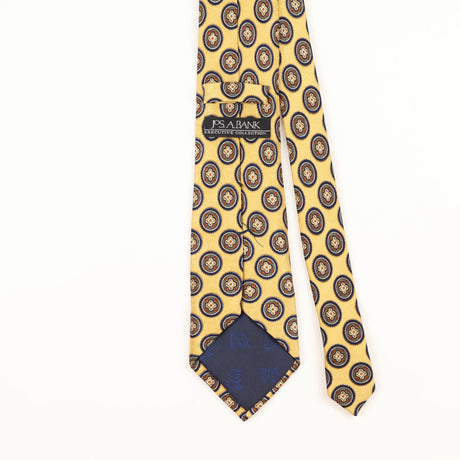 Back Detail of Vintage Jos. A. Bank Geometric Patterned Tie