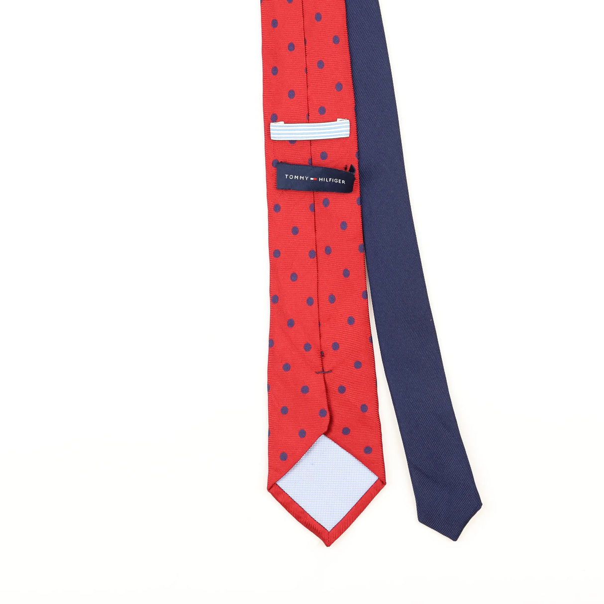 Back Detail of Vintage Tommy Hilfiger Polka Dot Patterned Tie