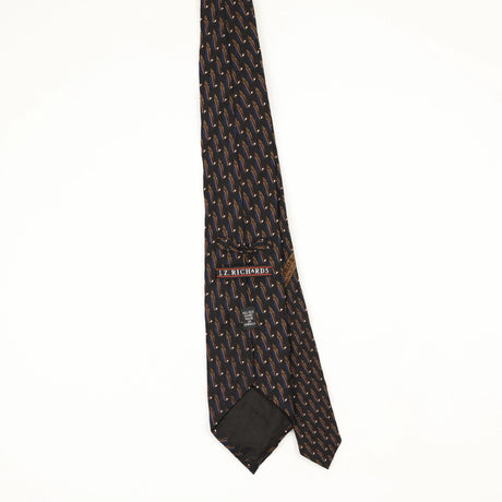 Back Back of Vintage 1990's Jz Richards Geometric Patterned Tie