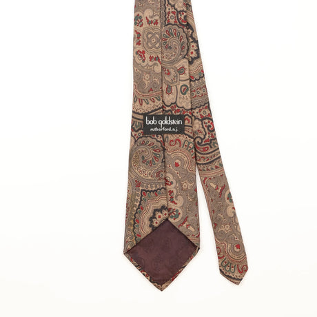 Back Detail of Vintage 1990's Paisley Patterned Tie