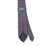 Back Back Detail of Vintage 1990's Foulard Geometric Patterned Tie