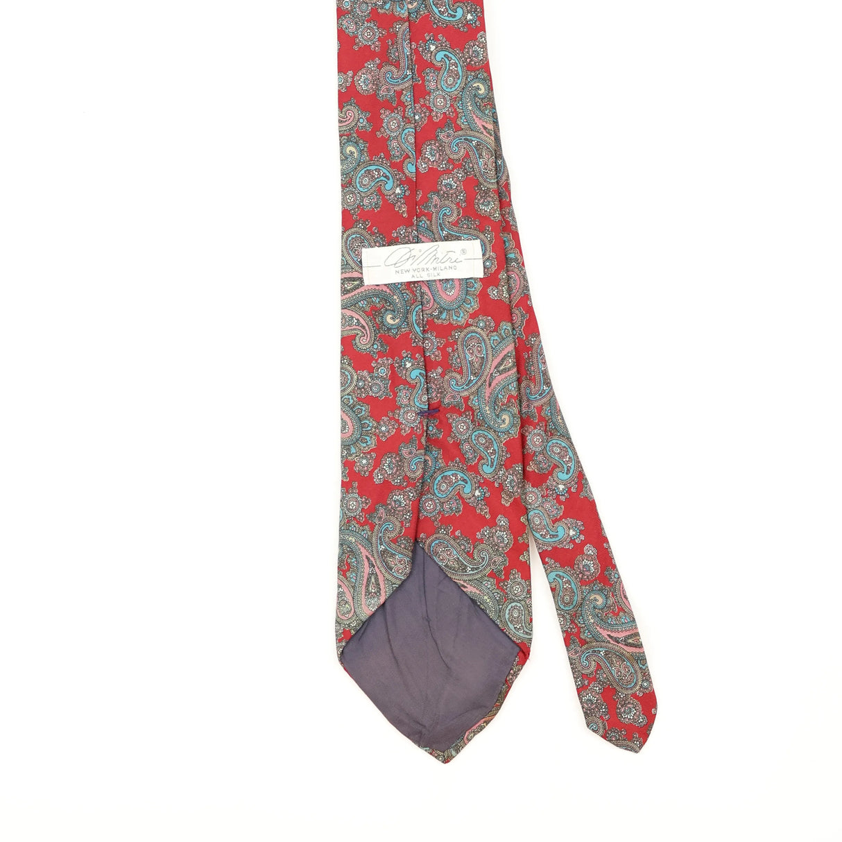 Back Detail of Vintage 1990's Paisley Patterned Tie