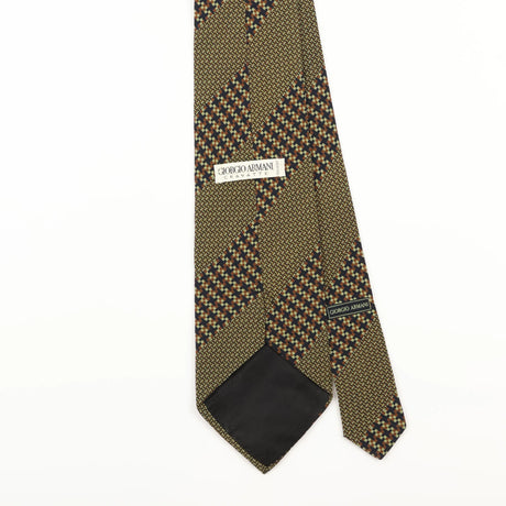 Back Detail of Vintage 1990's Giorgio Armani Striped Patterned Tie