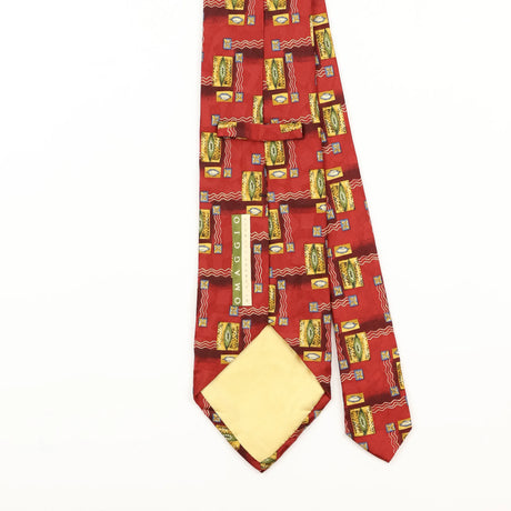 Back Detail of Vintage 1990's Robert Talbott Geometric Patterned Tie