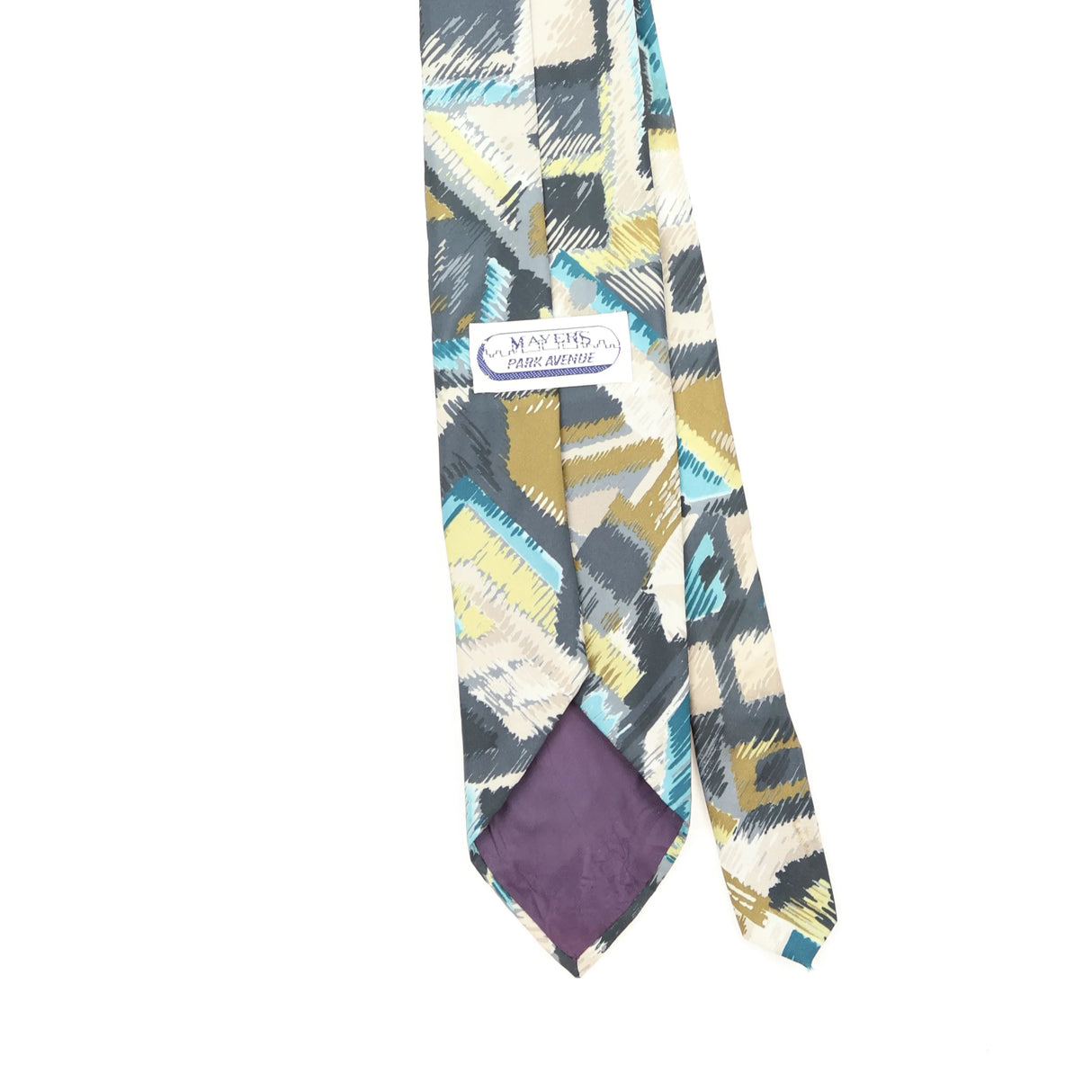 Back Back Detail of Vintage 1990's Abstract Patterned Tie