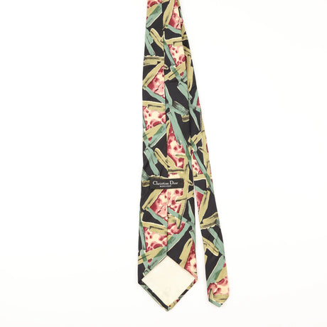 Back of Vintage Christian Dior Abstract Patterned Tie