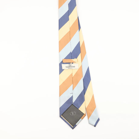 Back of Vintage 1990's Valentino Striped Patterned Tie