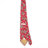 Back Back of Vintage 1990's Perry Ellis Swirl Geometric Patterned Tie