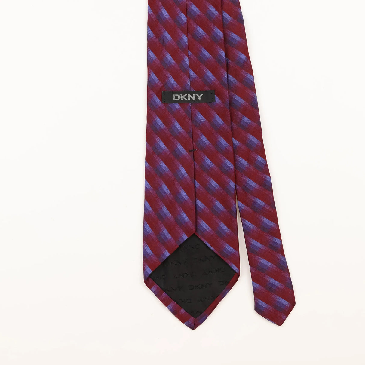 Back Detail of Vintage Dkny Geometric Patterned Tie