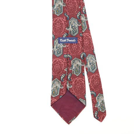 Back Detail of Vintage 1990's Paisley Patterned Tie