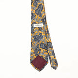 Back Back Detail of Vintage 1990's Oleg Cassini Paisley Patterned Tie