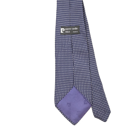 Back Back Detail of Vintage 1980's Pierre Cardin Polka Dot Patterned Tie