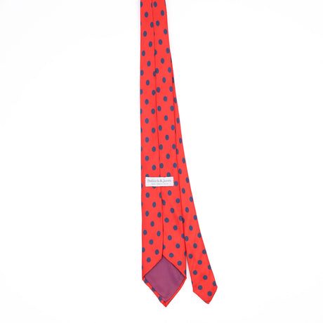 Back Back of Vintage 1990's Polka Dot Patterned Tie