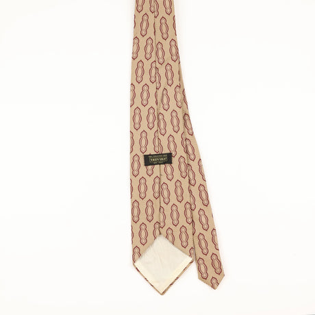 Back of Vintage 1970's Geometric Patterned Tie