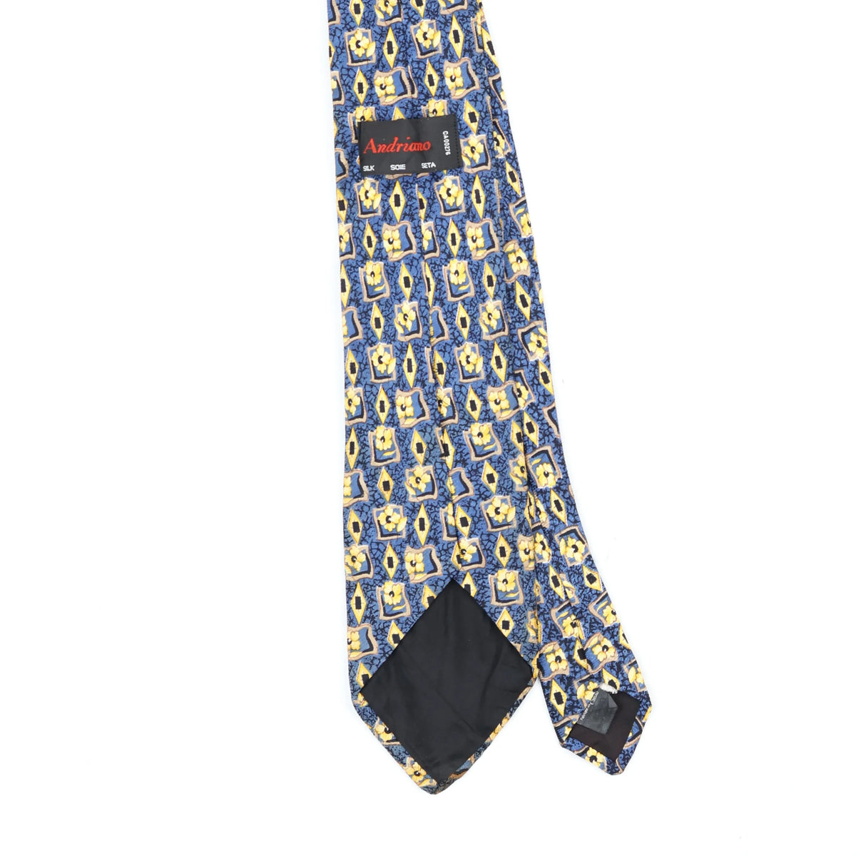 Back Back Detail of Vintage 1990's Geometric Patterned Tie