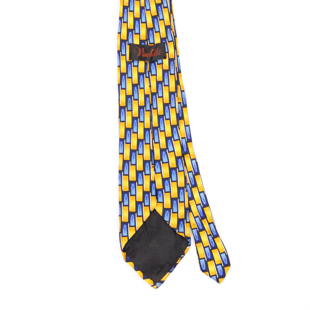 Back Back Detail of Vintage 1990's Geometric Patterned Tie