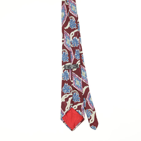 Back Back of Vintage 1990's Ted Lapidus Floral Patterned Tie