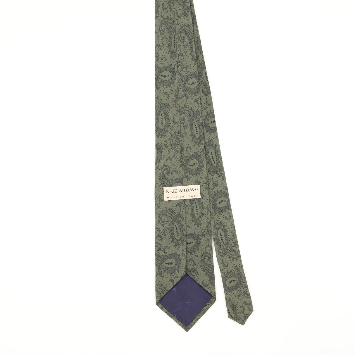 Back of Vintage 1990's Krizia Uomo Paisley Patterned Tie