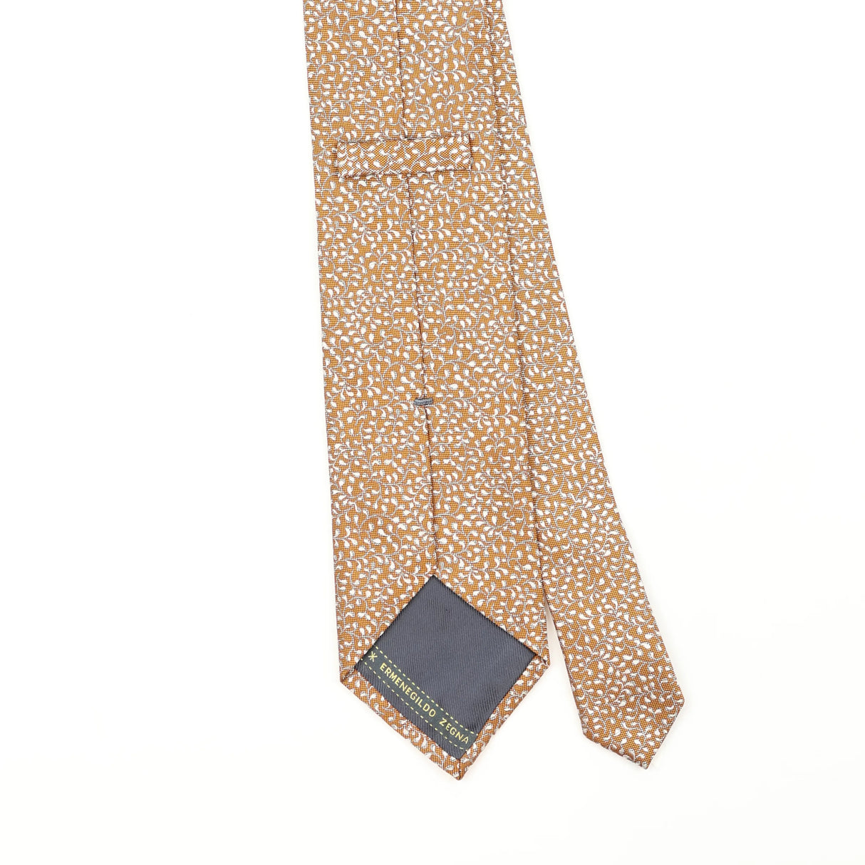 Back Back Detail of Vintage 1990's Ermenegildo Zegna Floral Patterned Tie